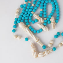 Load image into Gallery viewer, 99 beads Fairuz stones &amp; Ivory Rosary - RHCI004
